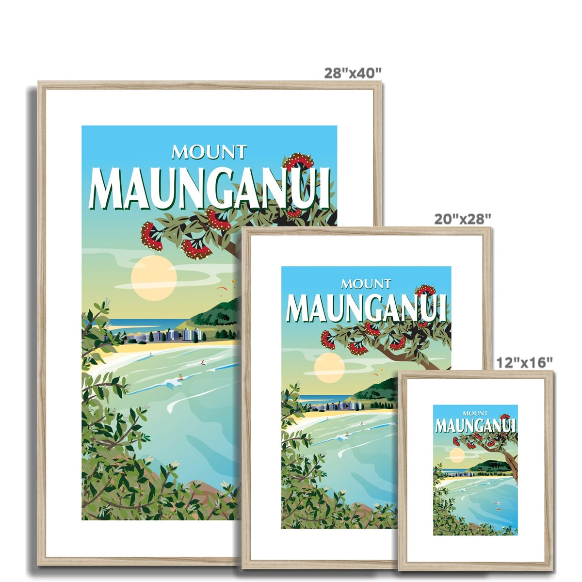 Mt Maunganui Framed & Mounted Print