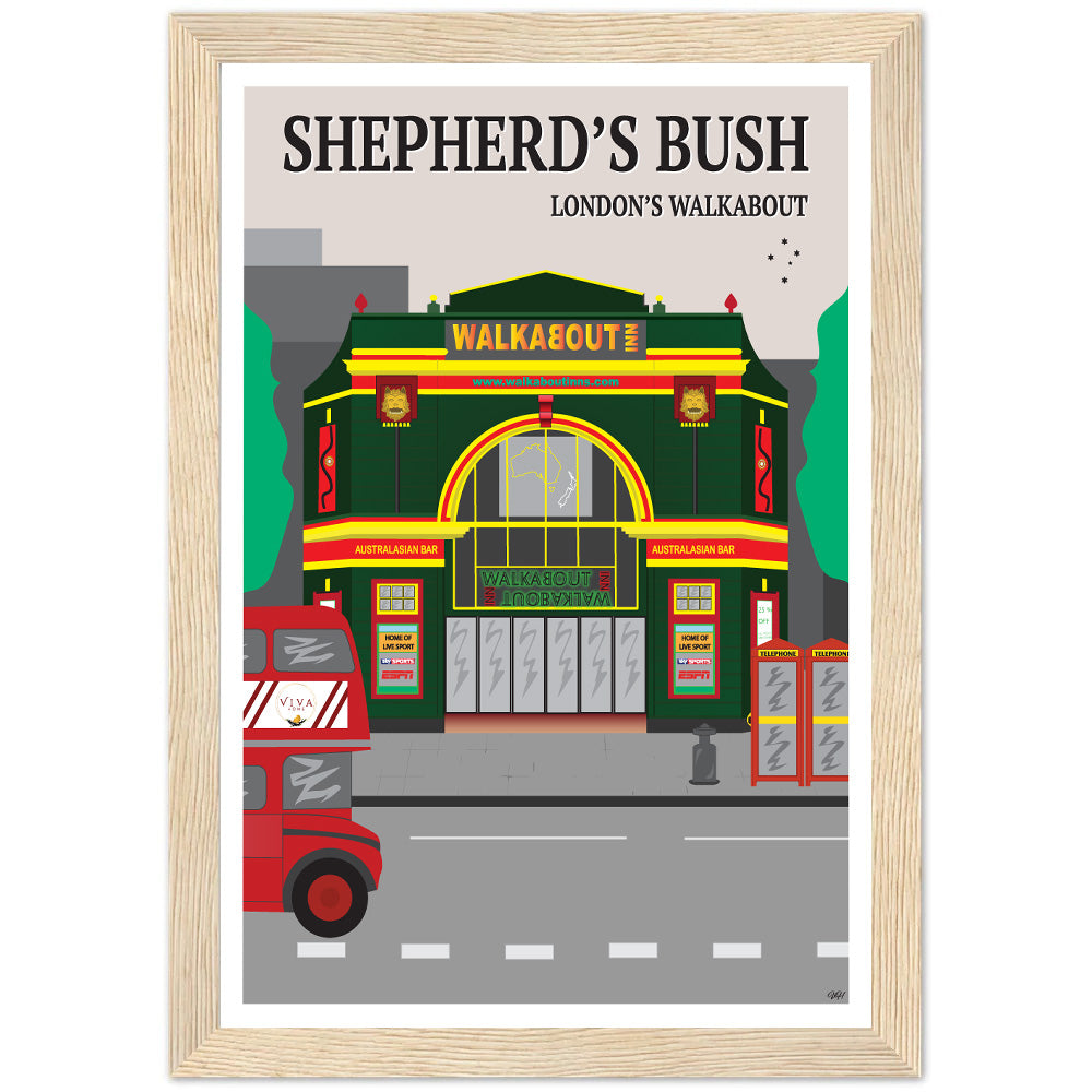 Shepherd's Bush Walkabout Travel Poster, London