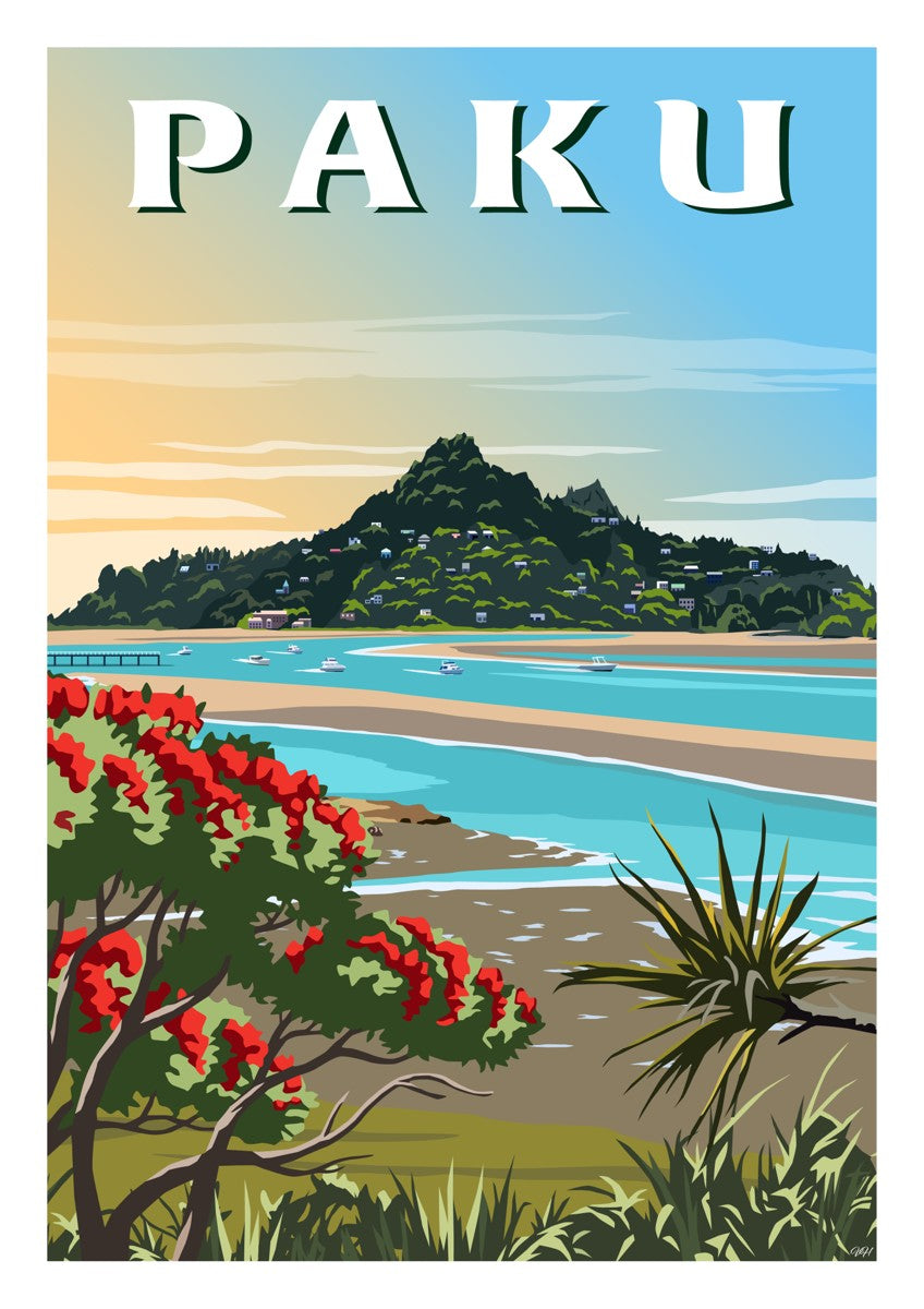 Mt Paku - Tairua – Viva Travel Posters