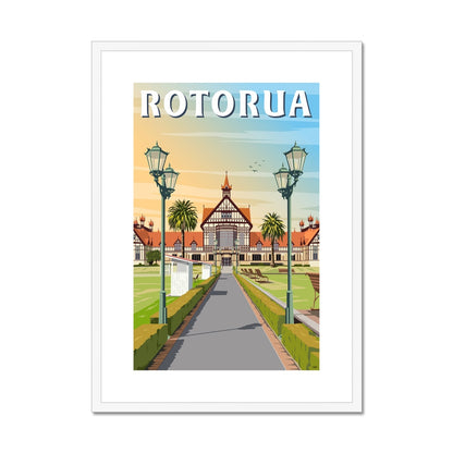 Rotorua Museum and Gardens Framed & Mounted Print