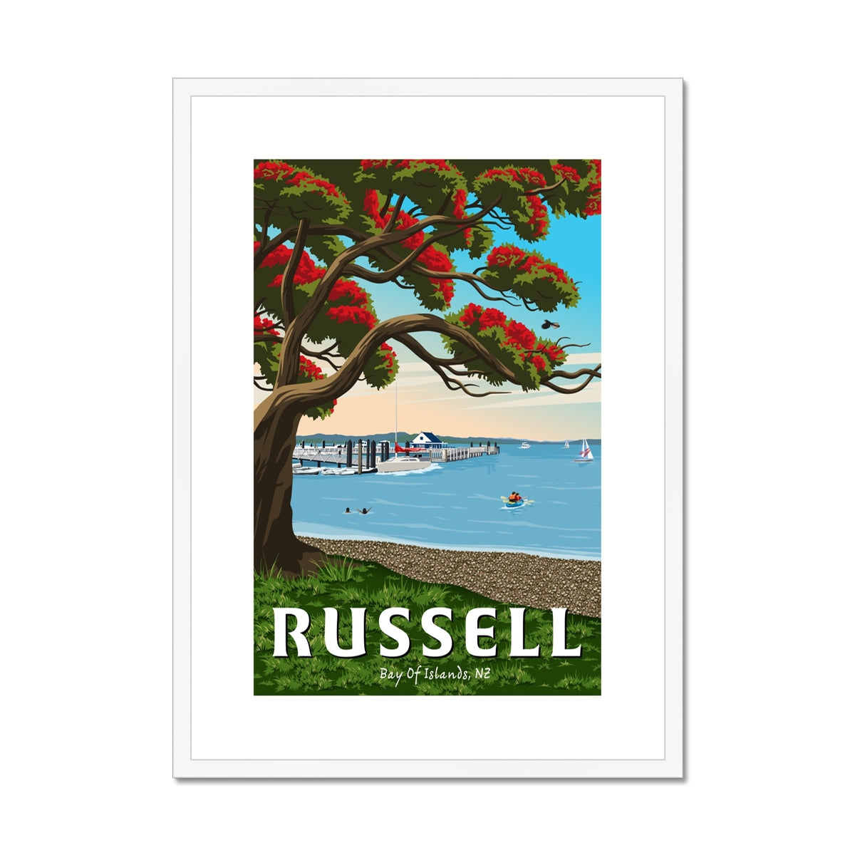 Russell Wharf Framed & Mounted Print