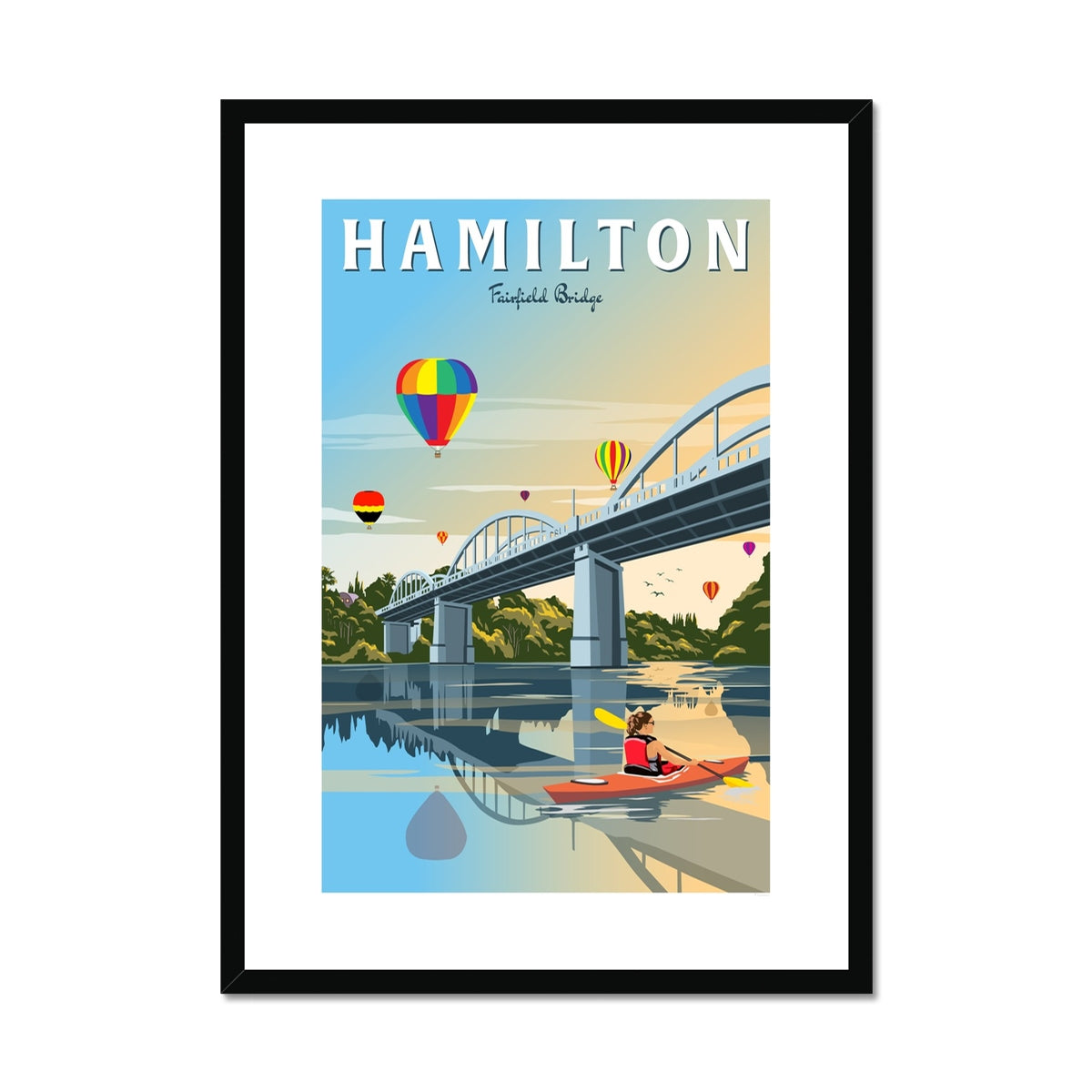 Hamilton Framed & Mounted Print – Viva Travel Posters