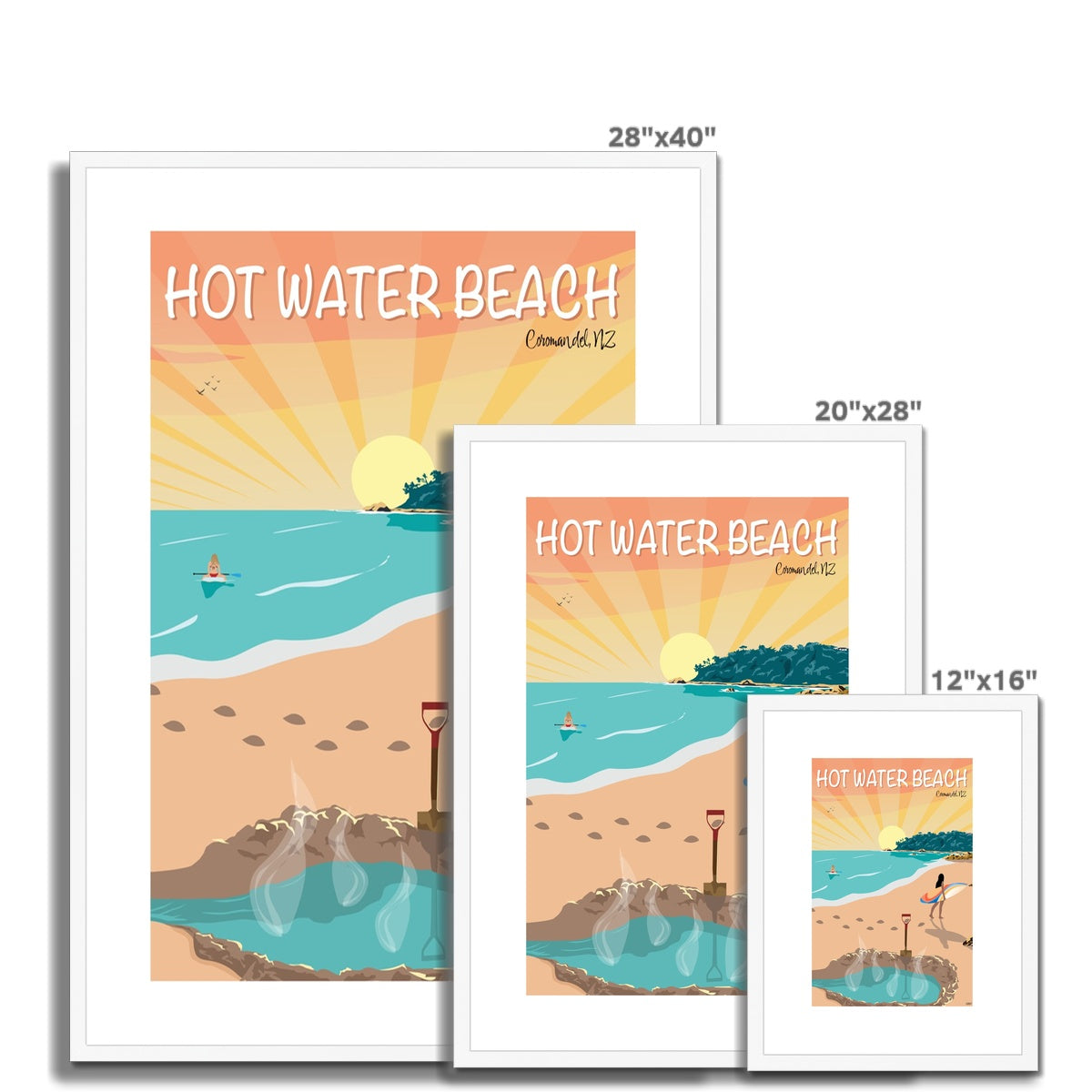 Hot Water Beach Framed & Mounted Print