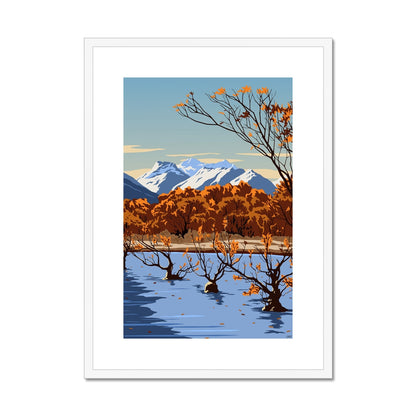 Glenorchy Willow Trees  Framed & Mounted Print