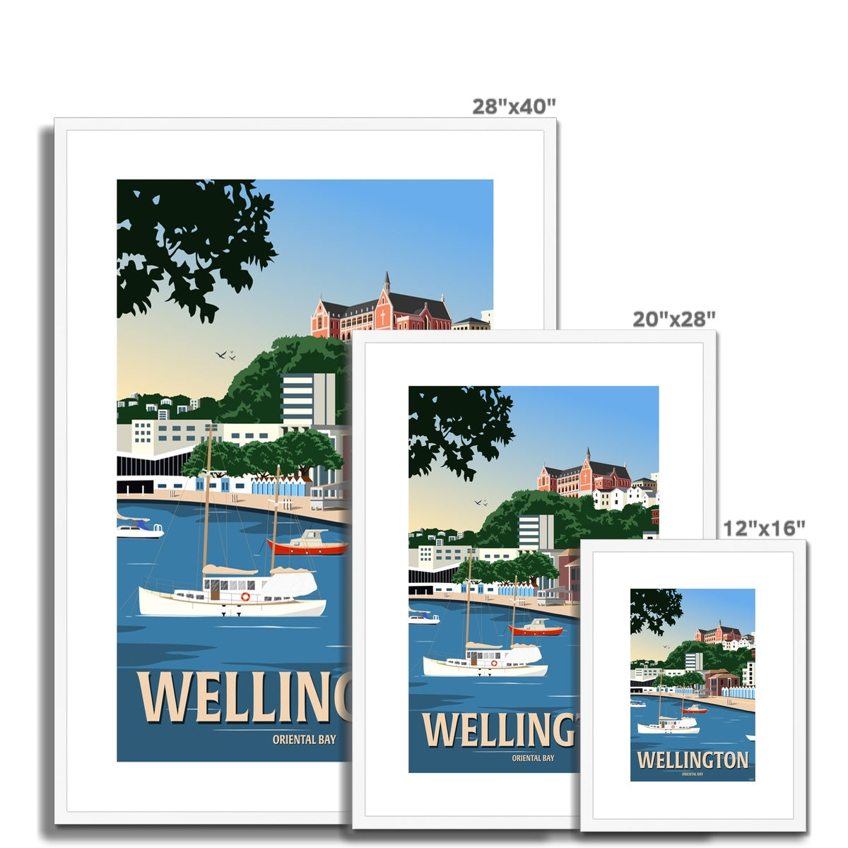 Wellington - Oriental Bay Framed & Mounted Print