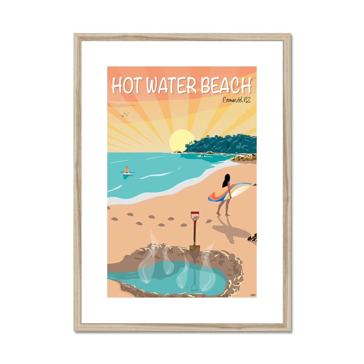 Hot Water Beach Framed & Mounted Print