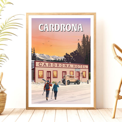 Cardrona Hotel Travel Poster - Otago, New Zealand