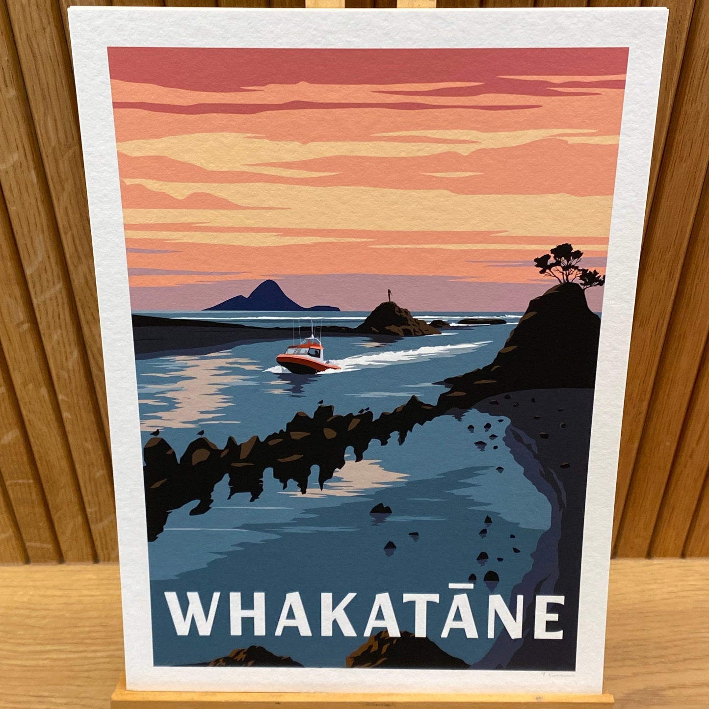 Whakatane Travel Poster, New Zealand