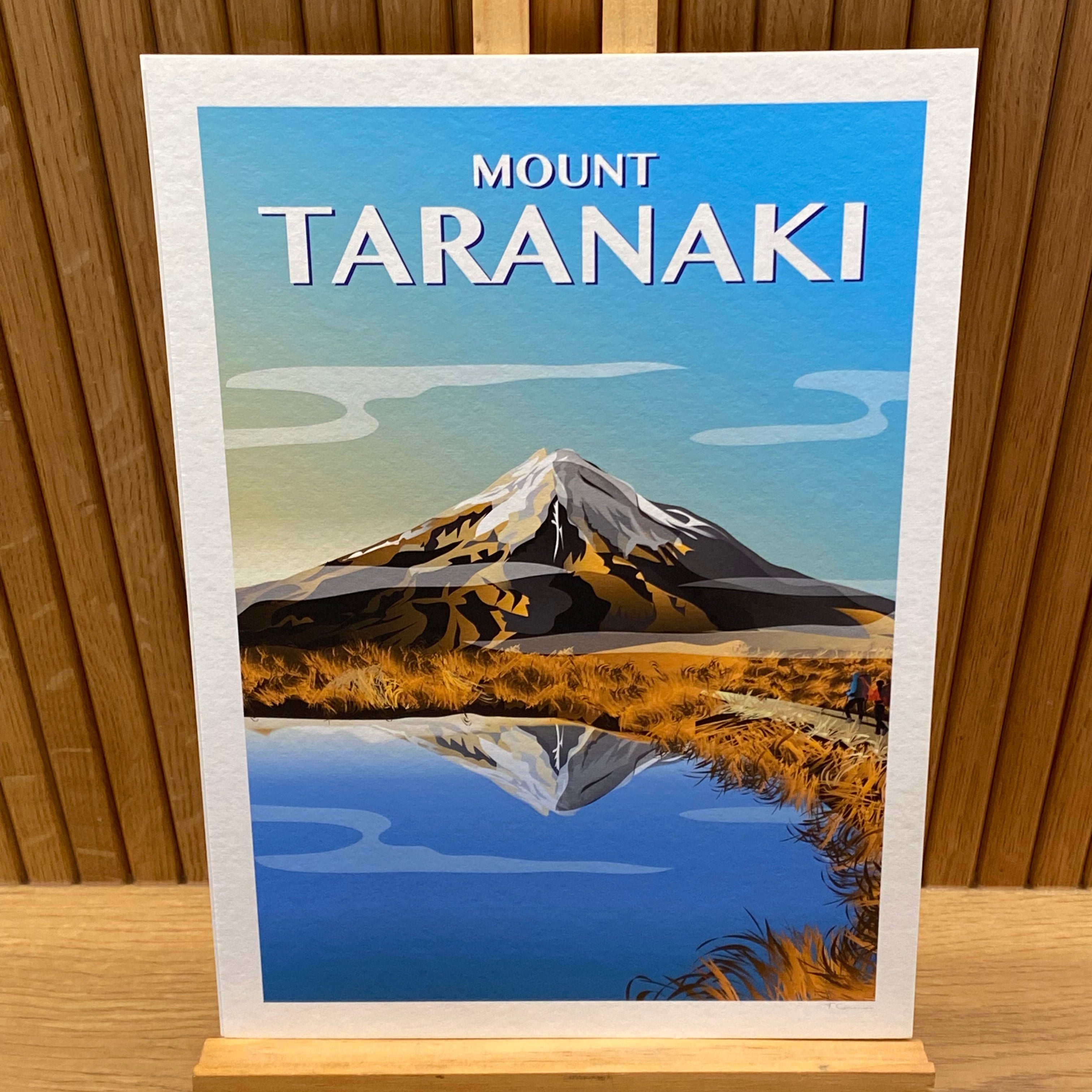Mount Taranaki, Autumn Travel Poster, New Zealand – Viva Travel