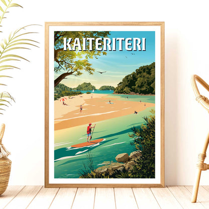 Kaiteriteri Travel Poster - Tasman, New Zealand