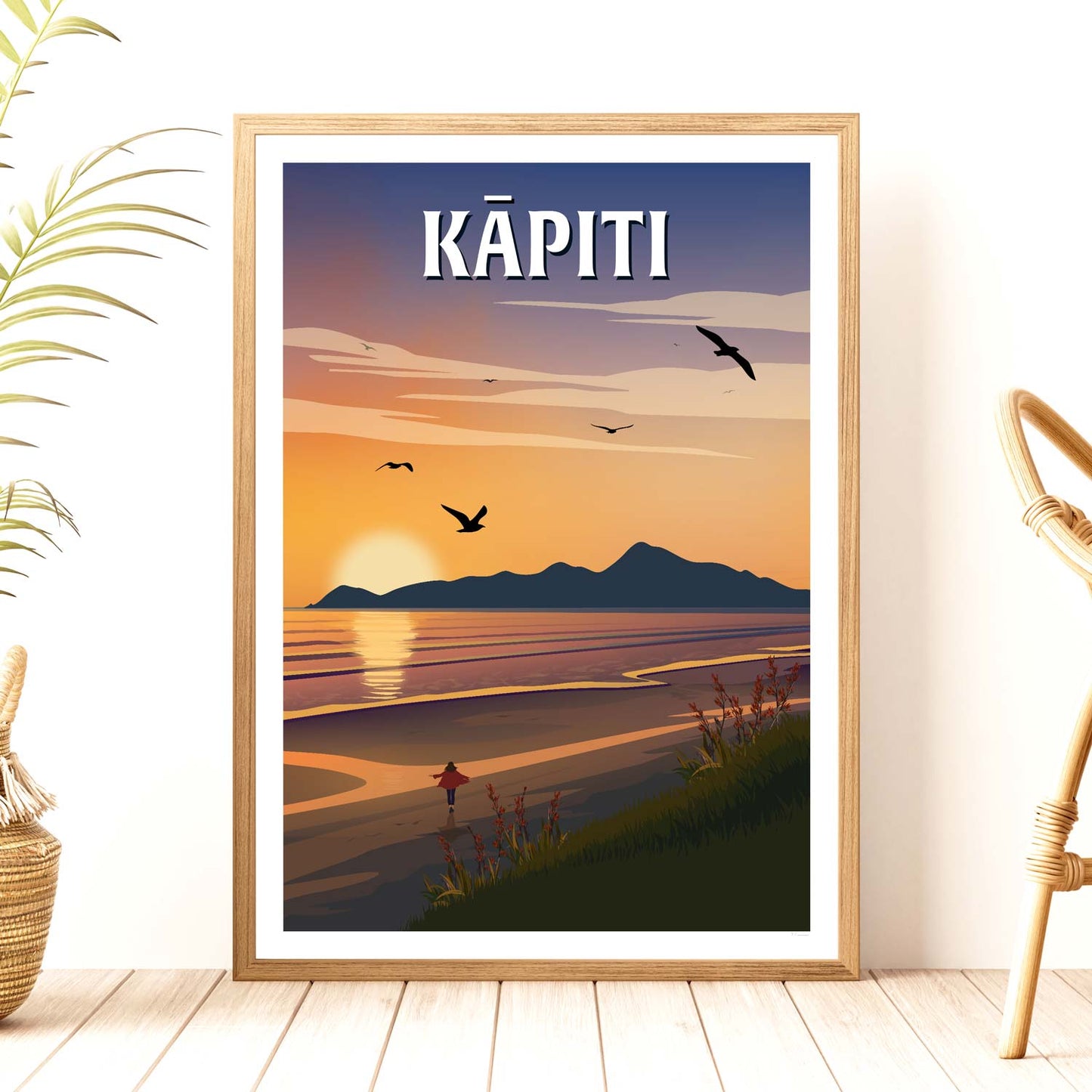 Kapiti Travel Poster - Wellington, New Zealand
