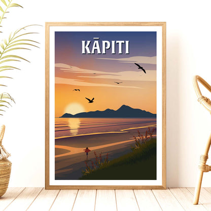 Kapiti Travel Poster - Wellington, New Zealand