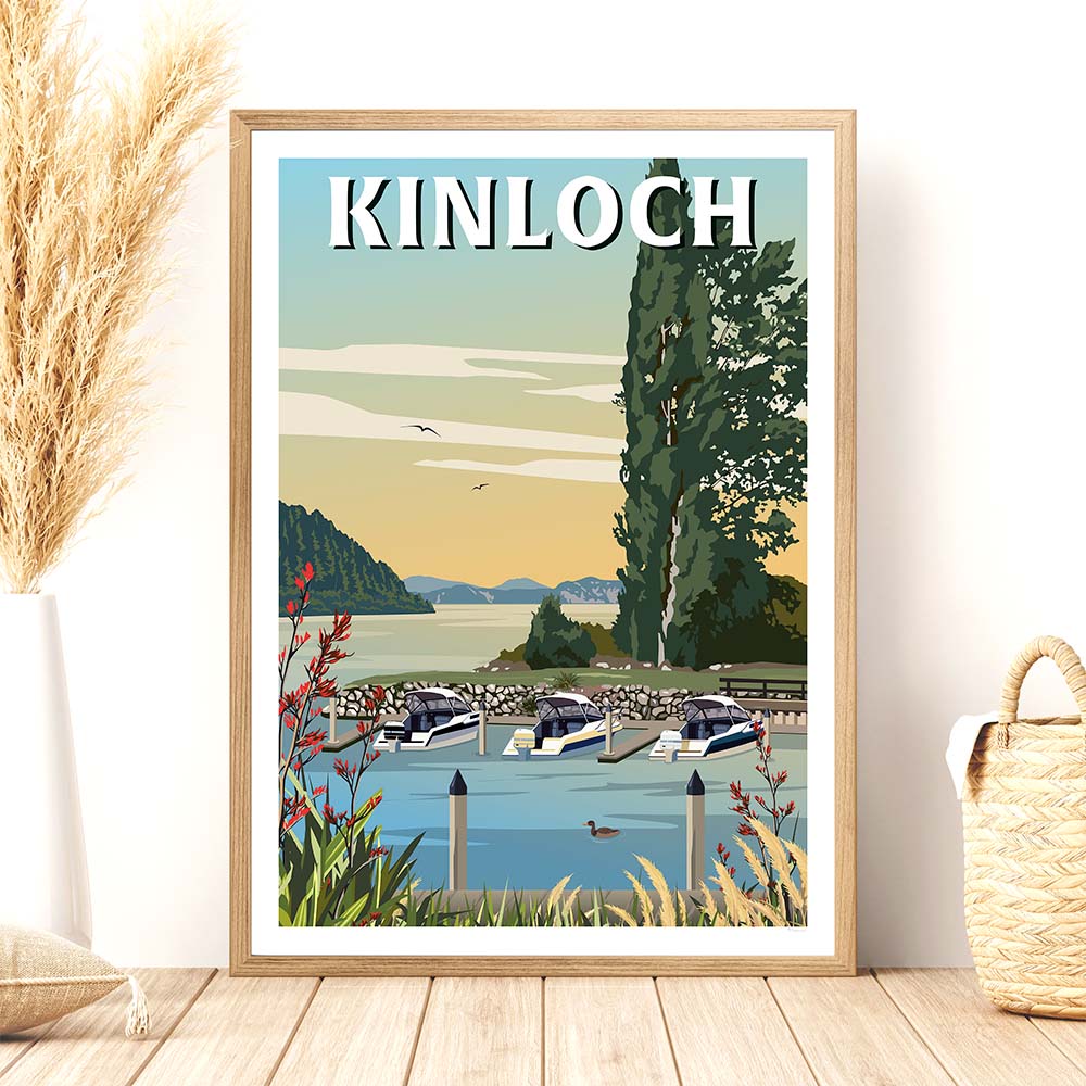 Kinloch Travel Poster, New Zealand