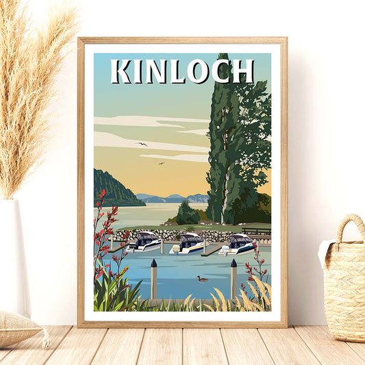 Kinloch Travel Poster, New Zealand