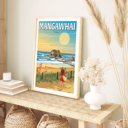 Mangawhai Summer Days Travel Poster, New Zealand