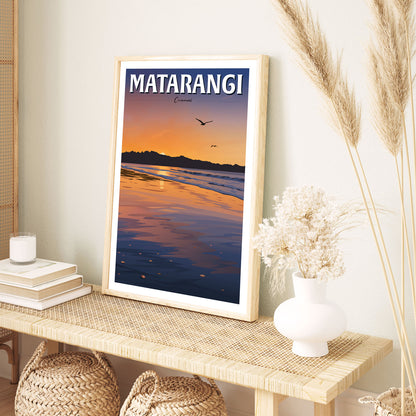 Matarangi Travel Poster, Coromandel, New Zealand