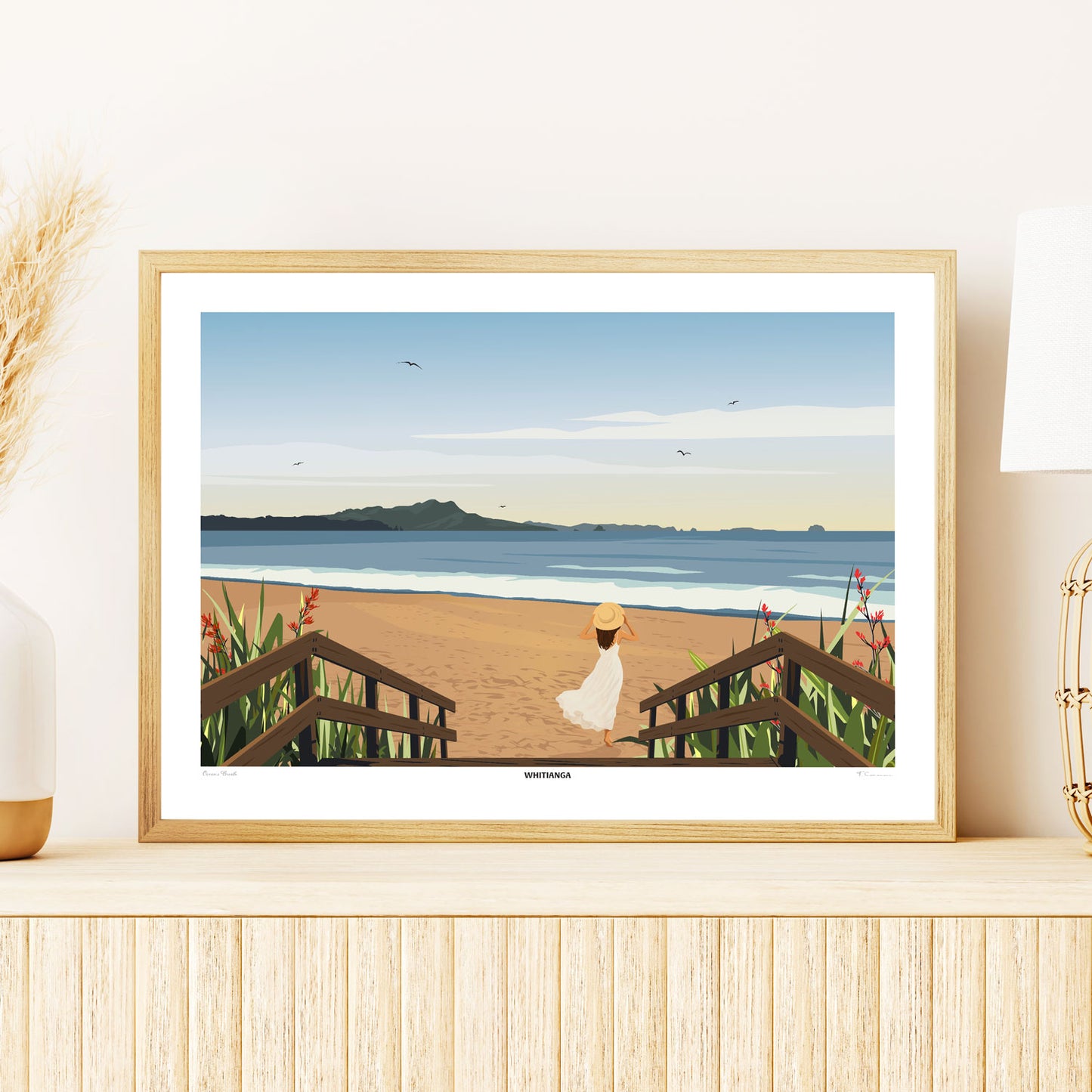 Whitianga - Oceans Breath - Travel Poster, New Zealand