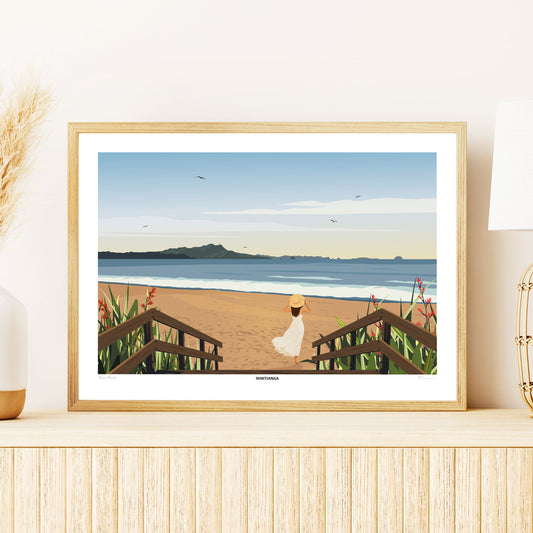 Whitianga - Oceans Breath - Travel Poster, New Zealand