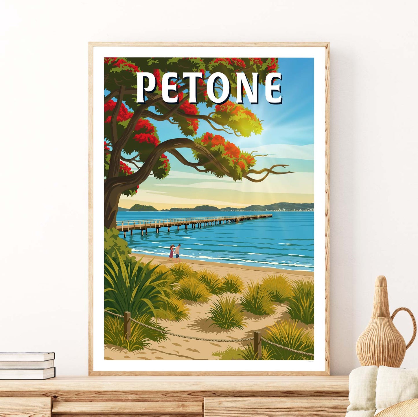 Petone Travel Poster - Wellington, New Zealand