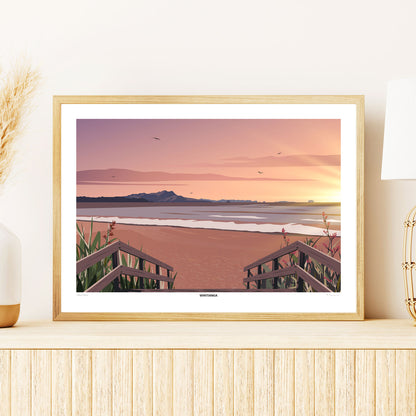 Whitianga - Silent Dawn - Travel Poster, New Zealand