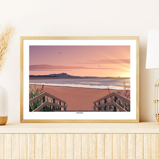 Whitianga - Silent Dawn - Travel Poster, New Zealand