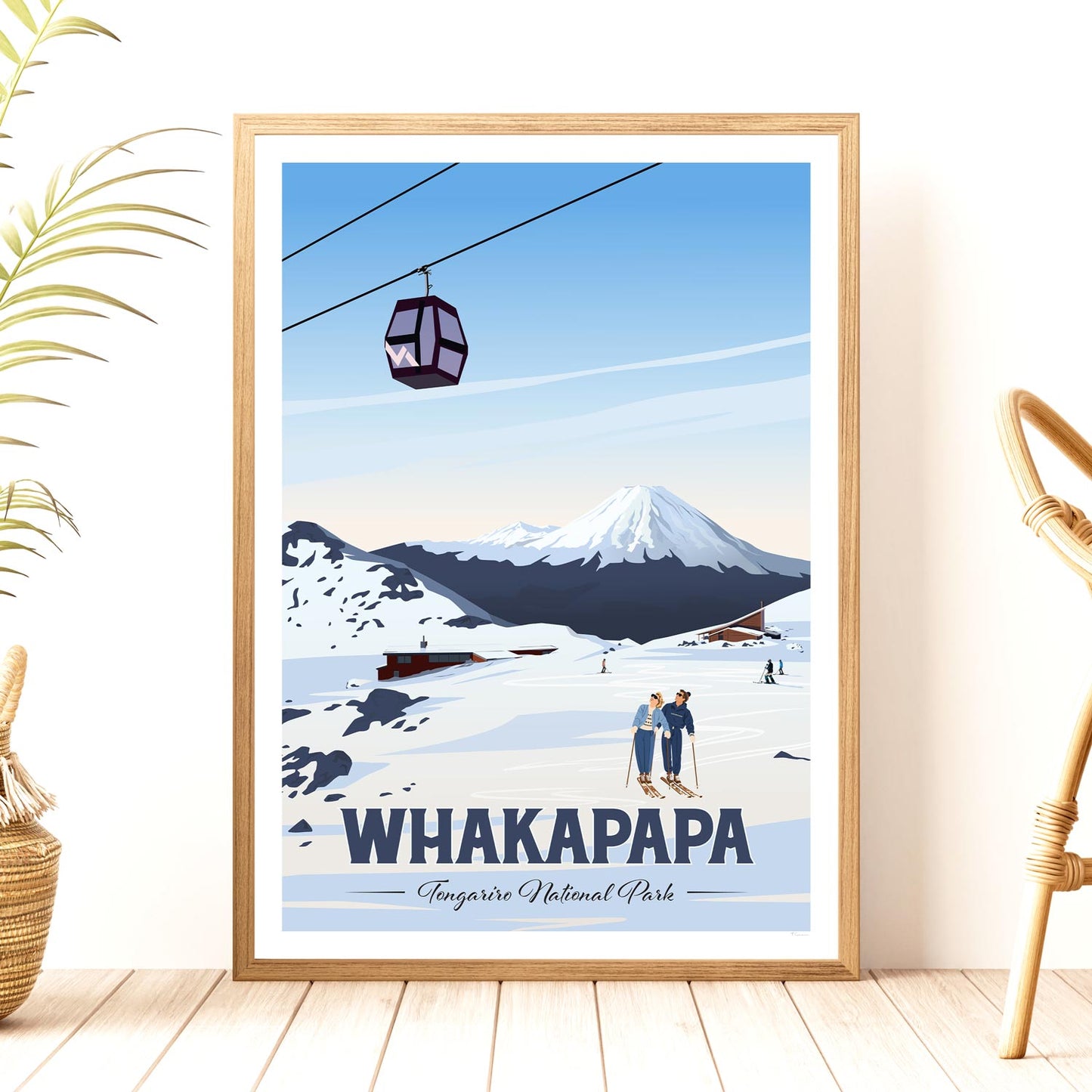 Whakapapa, Tongariro National Park Travel Poster - New Zealand