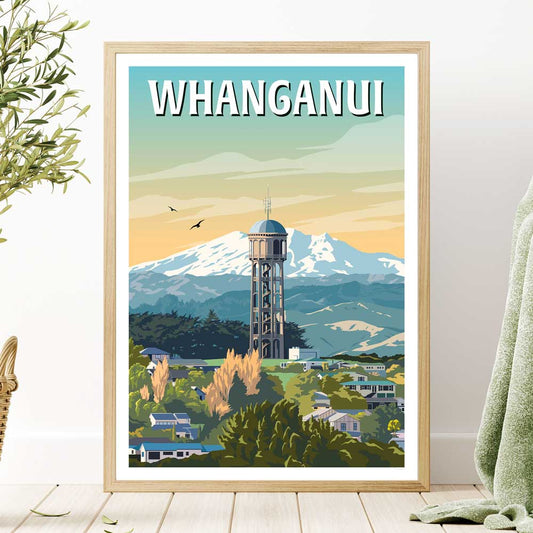 Whanganui Travel Poster, New Zealand