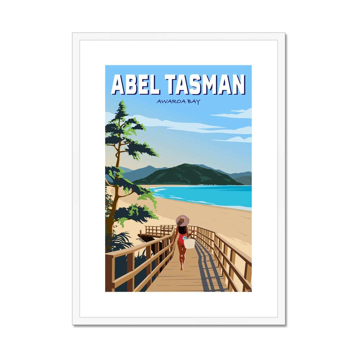 Abel Tasman - Awaroa Bay Framed & Mounted Print