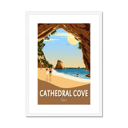 Cathedral Cove Framed & Mounted Print