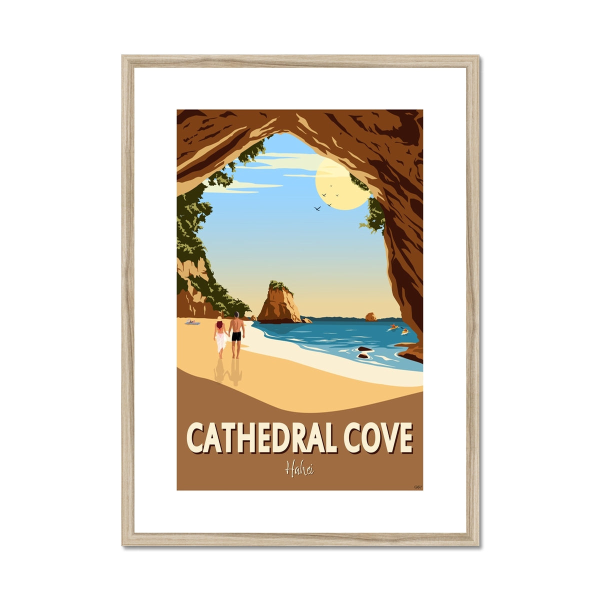 Cathedral Cove Framed & Mounted Print