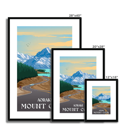 Aoraki Mount Cook Framed & Mounted Print