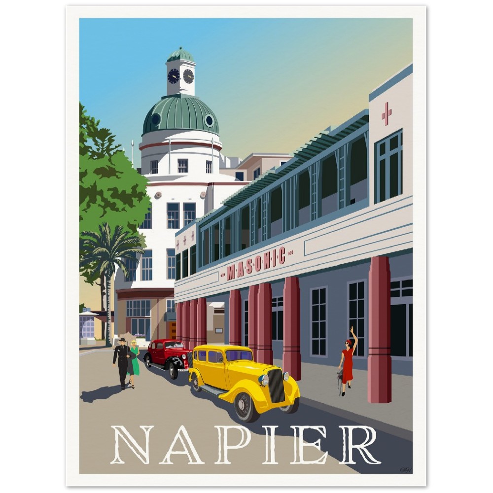 Napier Travel Poster, New Zealand