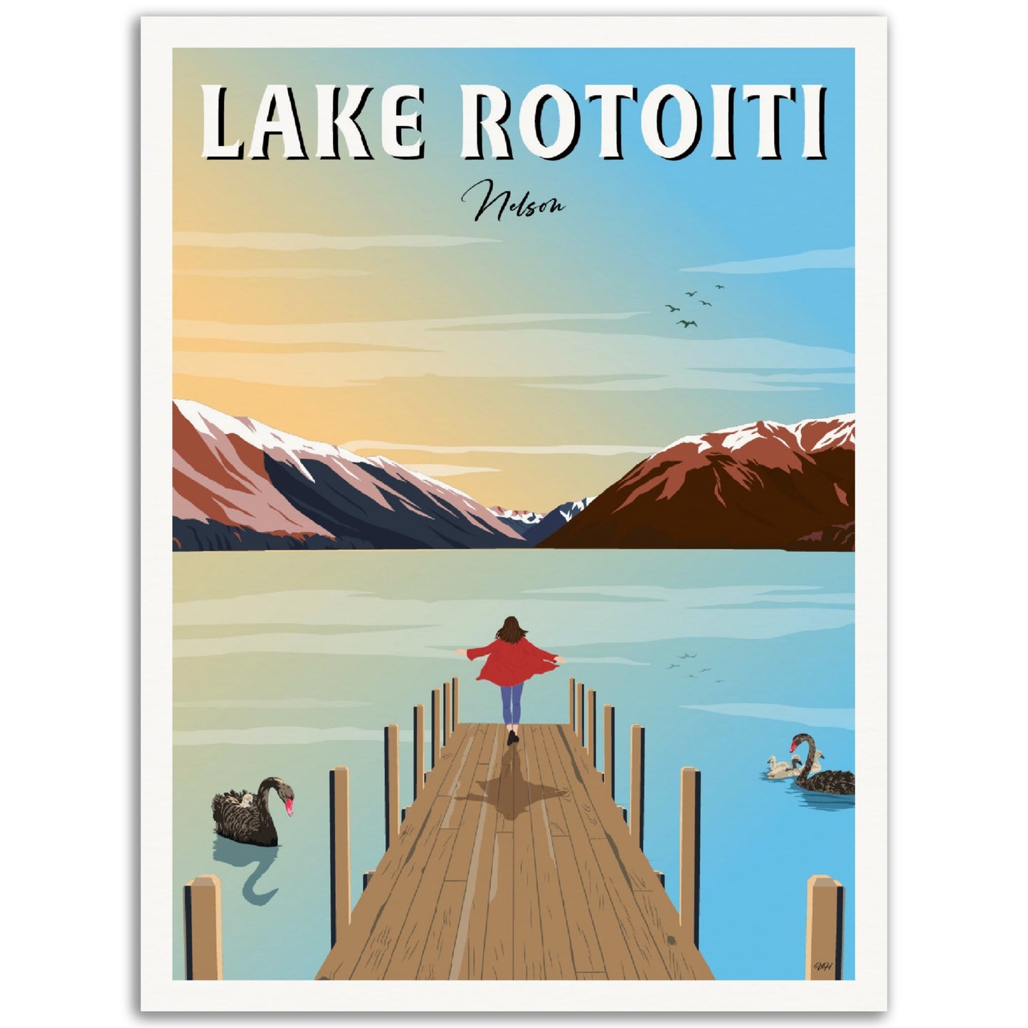 Lake Rotoiti - Nelson - Travel Poster, New Zealand