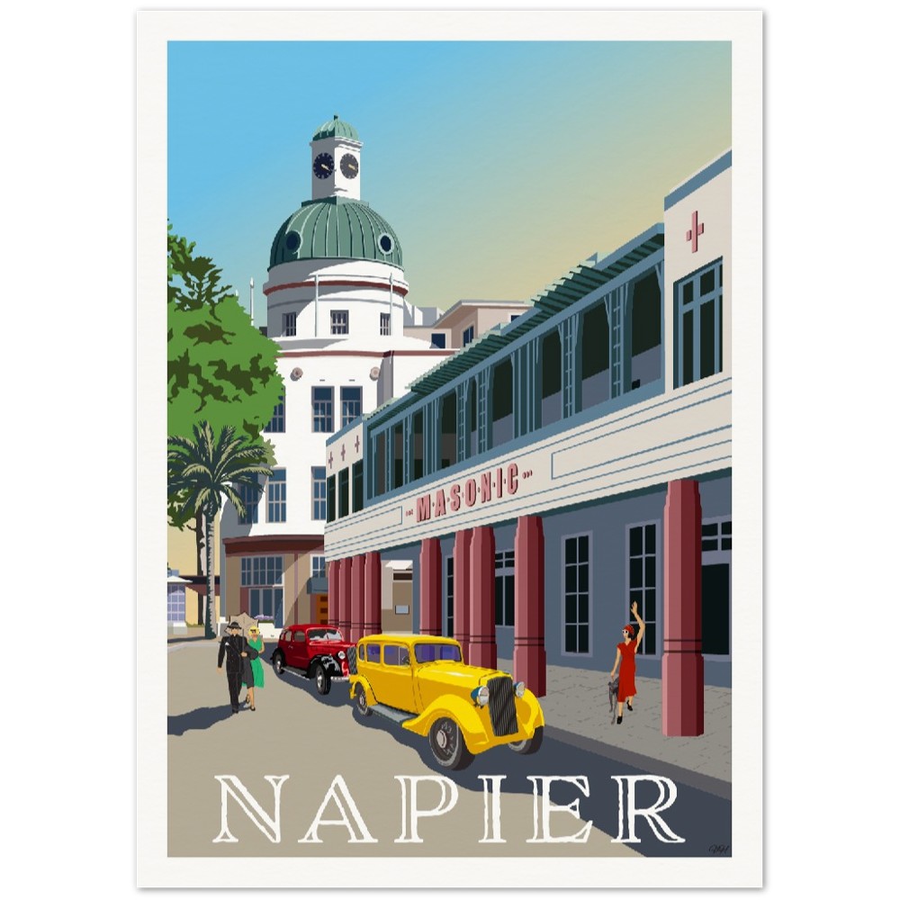 Napier Travel Poster, New Zealand