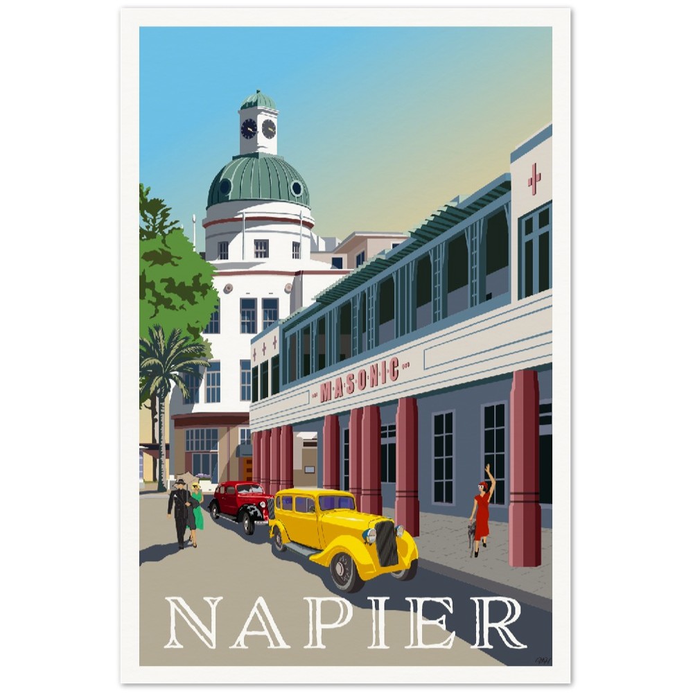 Napier Travel Poster, New Zealand