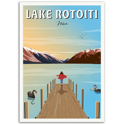 Lake Rotoiti - Nelson - Travel Poster, New Zealand