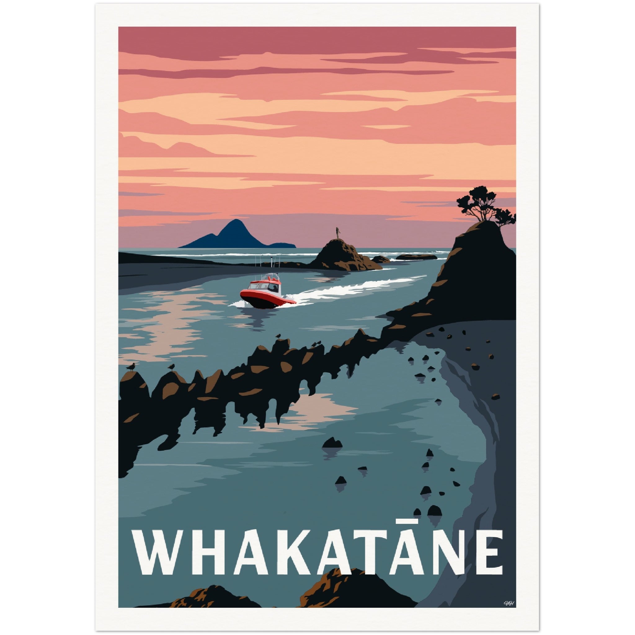 Whakatane Travel Poster, New Zealand – VivaHome