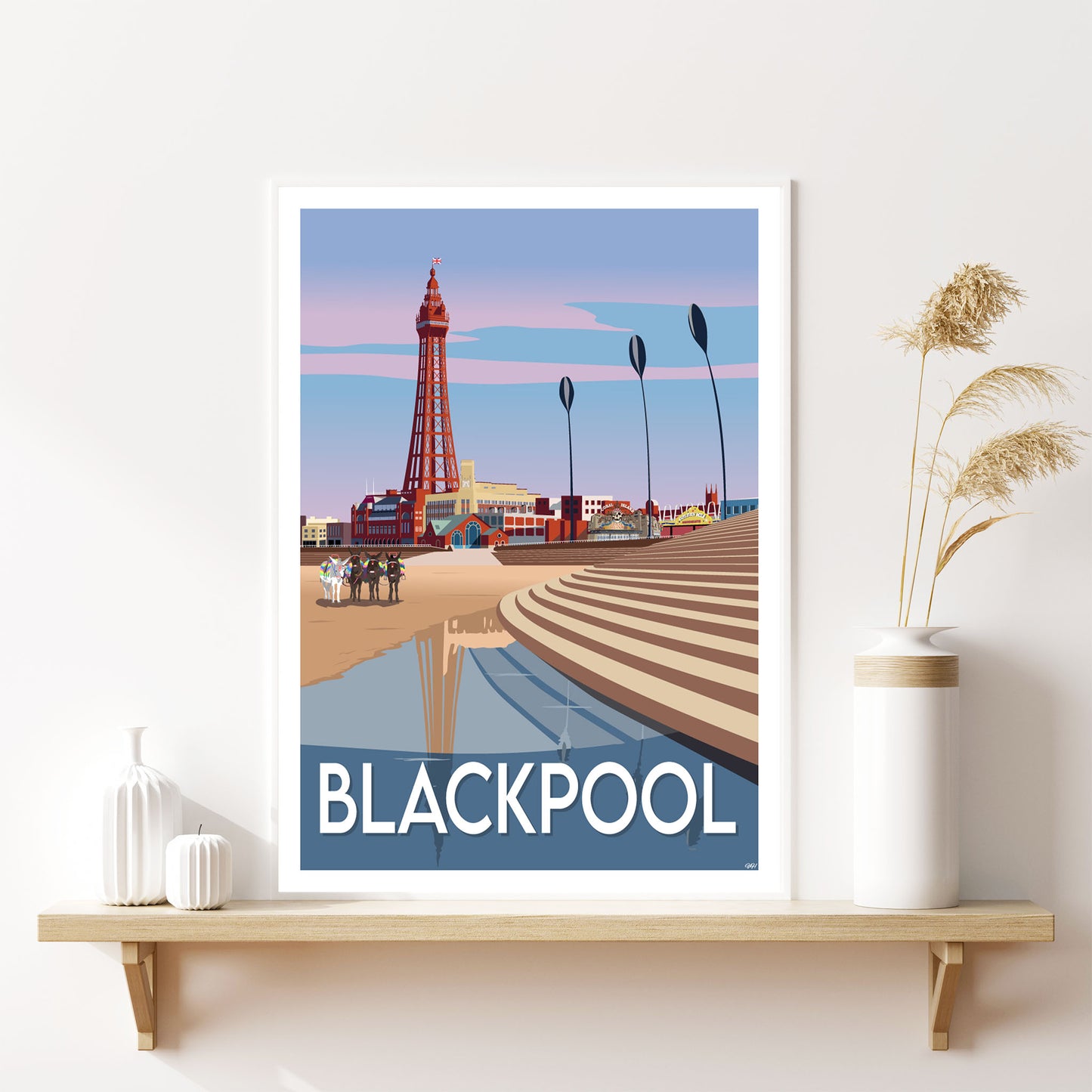 Blackpool Travel Poster, England