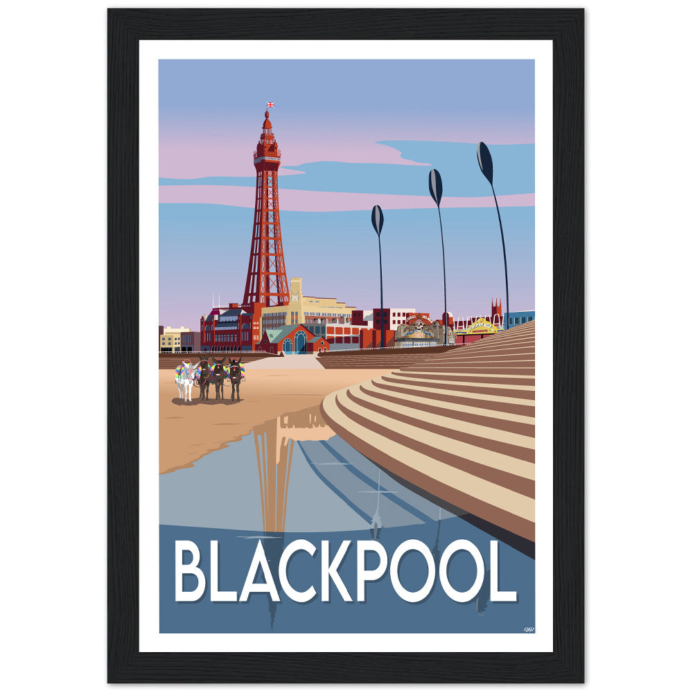 Blackpool Travel Poster, England