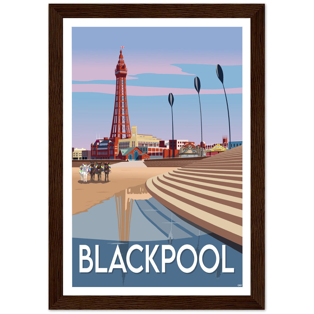 Blackpool Travel Poster, England