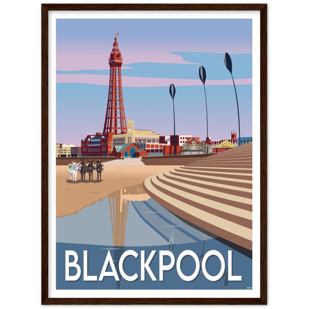 Blackpool Travel Poster, England