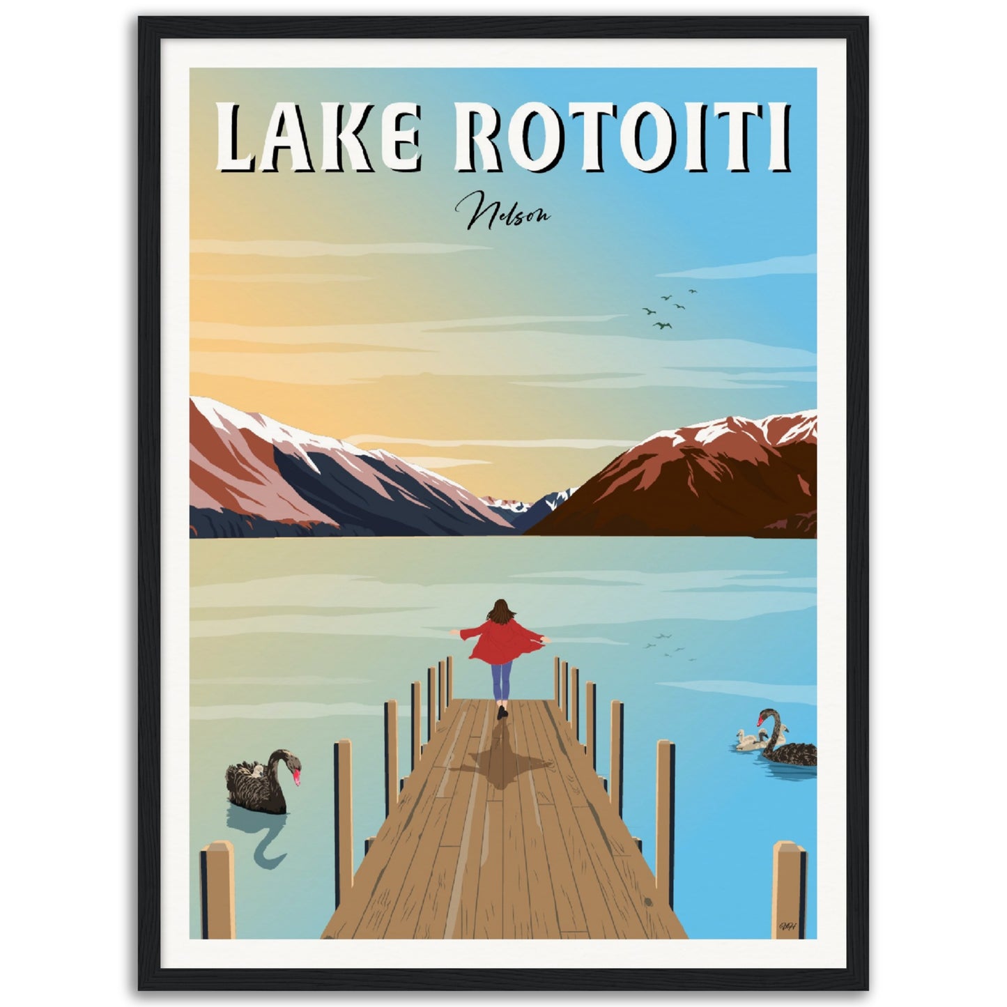 Lake Rotoiti - Nelson - Travel Poster, New Zealand