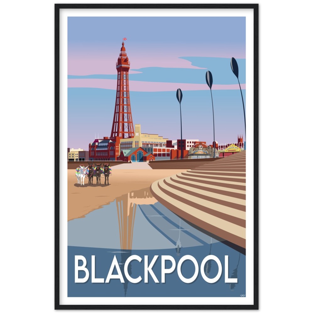 Blackpool Travel Poster, England