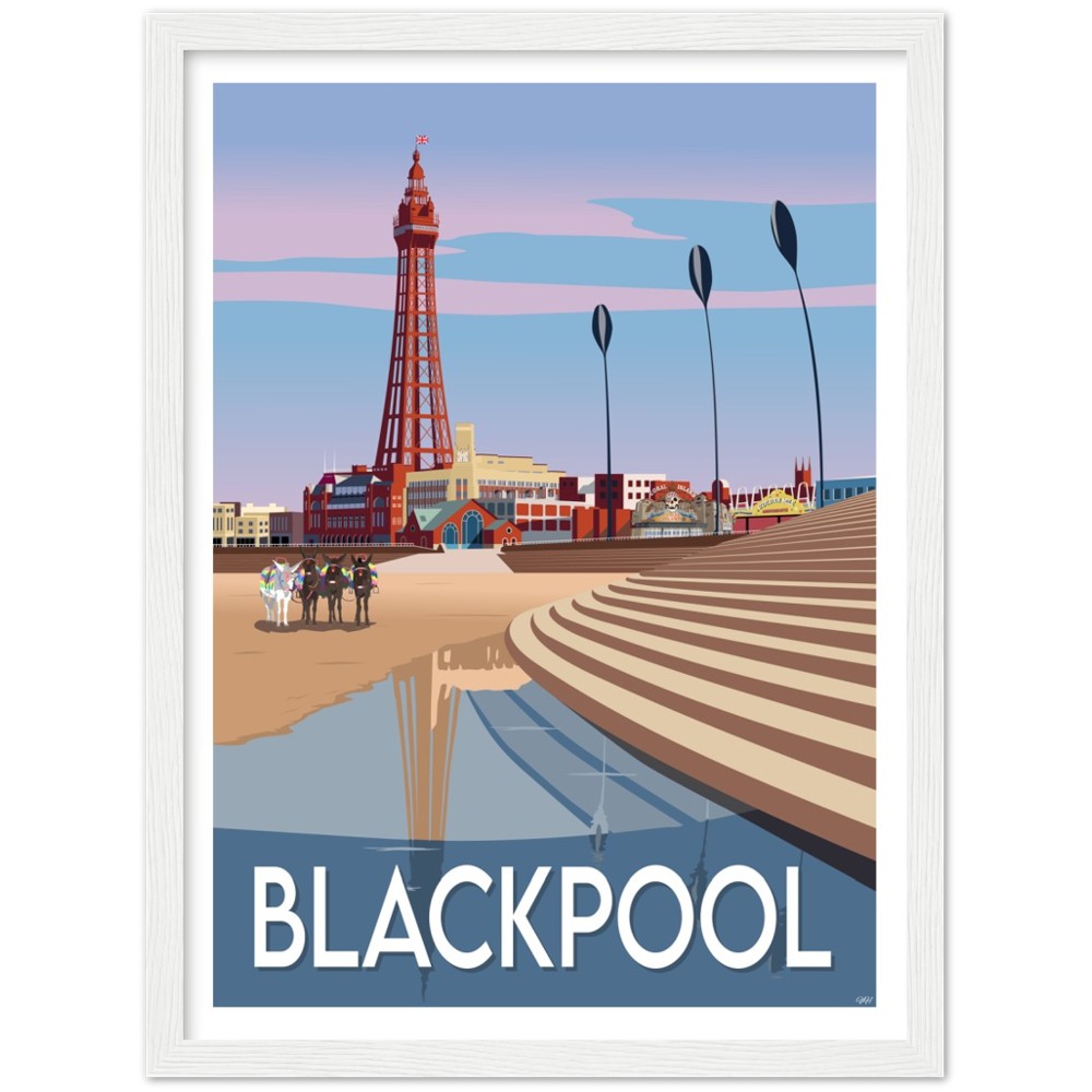 Blackpool Travel Poster, England