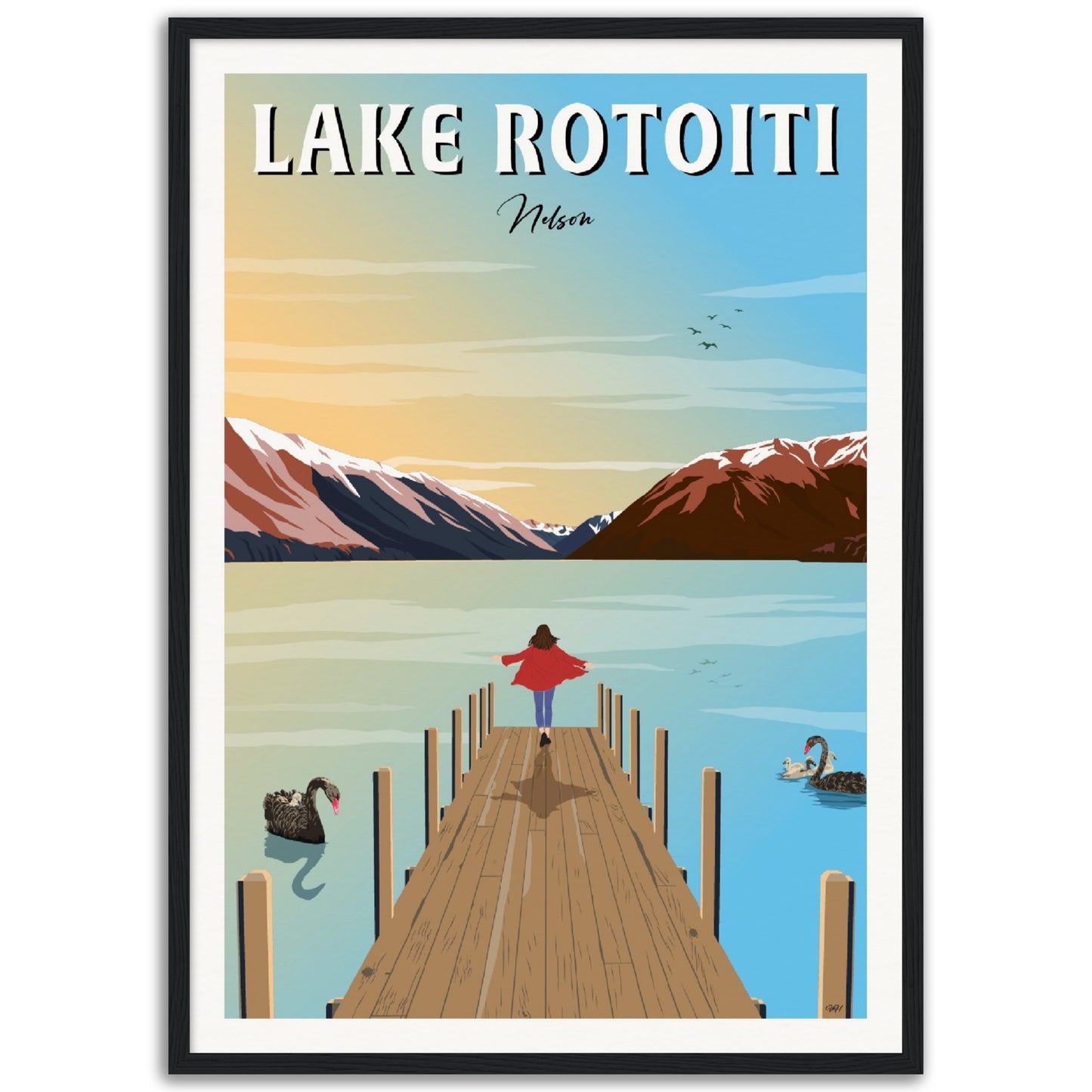 Lake Rotoiti - Nelson - Travel Poster, New Zealand