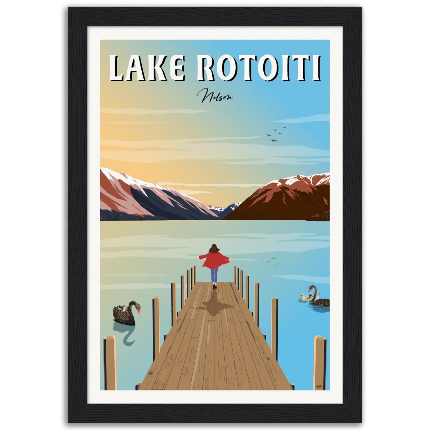 Lake Rotoiti - Nelson - Travel Poster, New Zealand