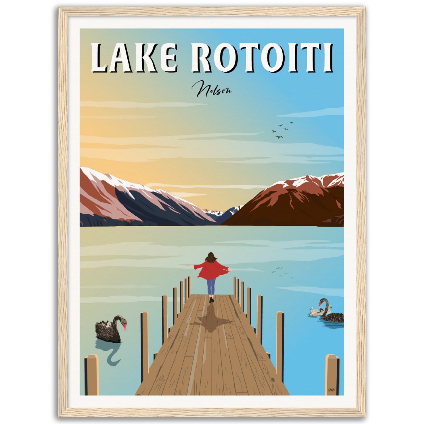 Lake Rotoiti - Nelson - Travel Poster, New Zealand