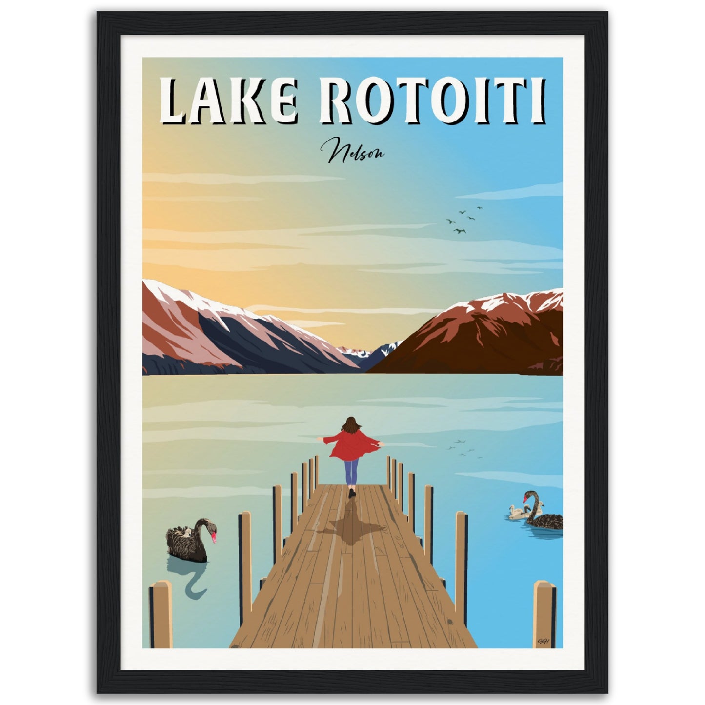 Lake Rotoiti - Nelson - Travel Poster, New Zealand