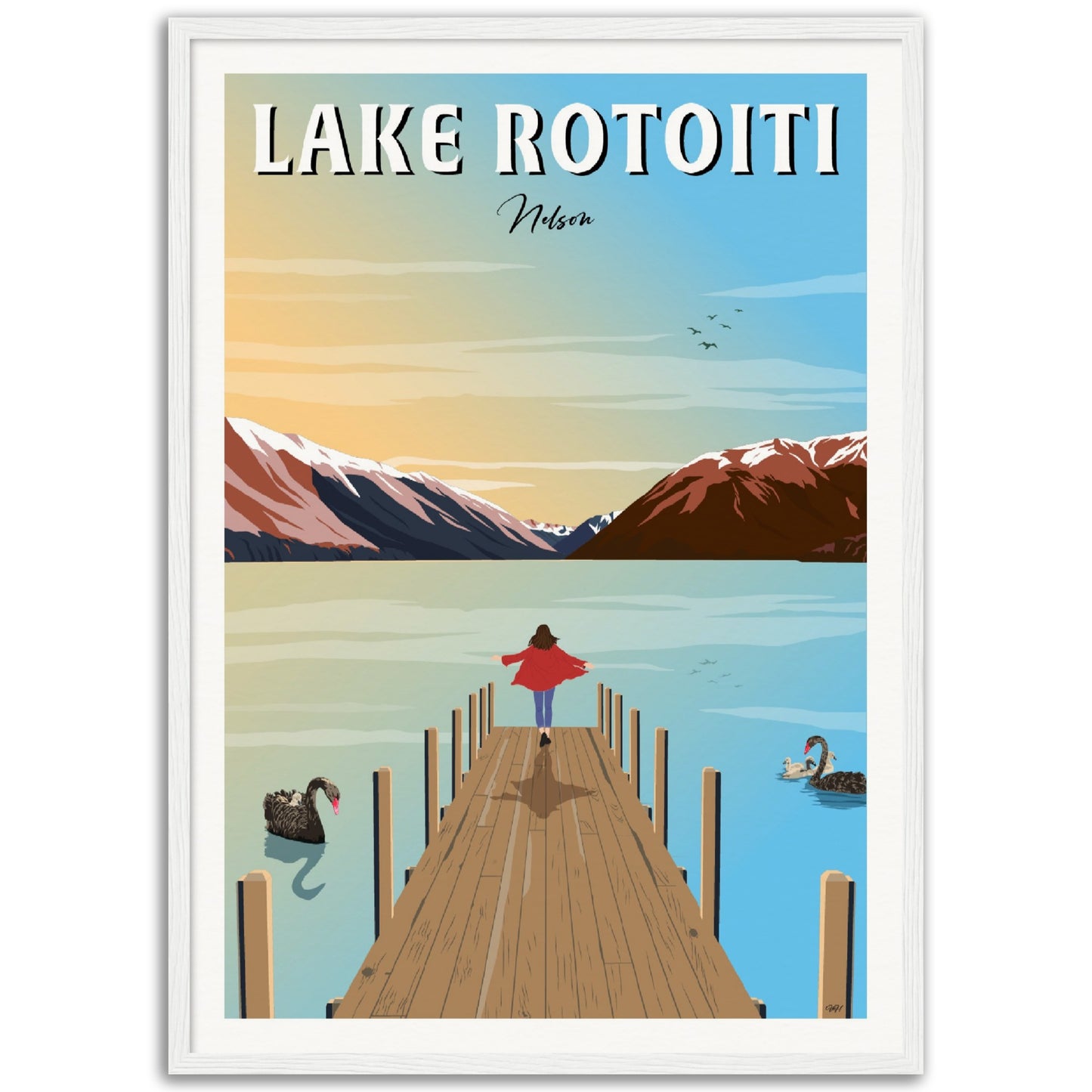 Lake Rotoiti - Nelson - Travel Poster, New Zealand