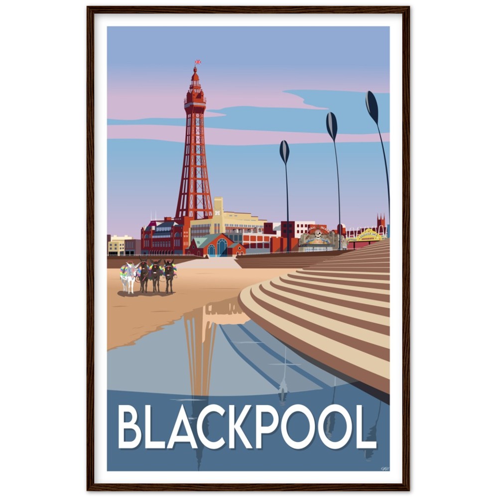 Blackpool Travel Poster, England